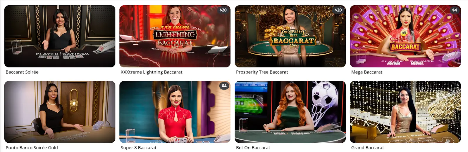 baccarat en vivo